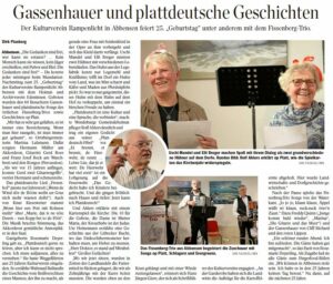 Read more about the article Das Trio war beim 25. Geburtstag des Kulturvereins Rampenlicht Abbensen
